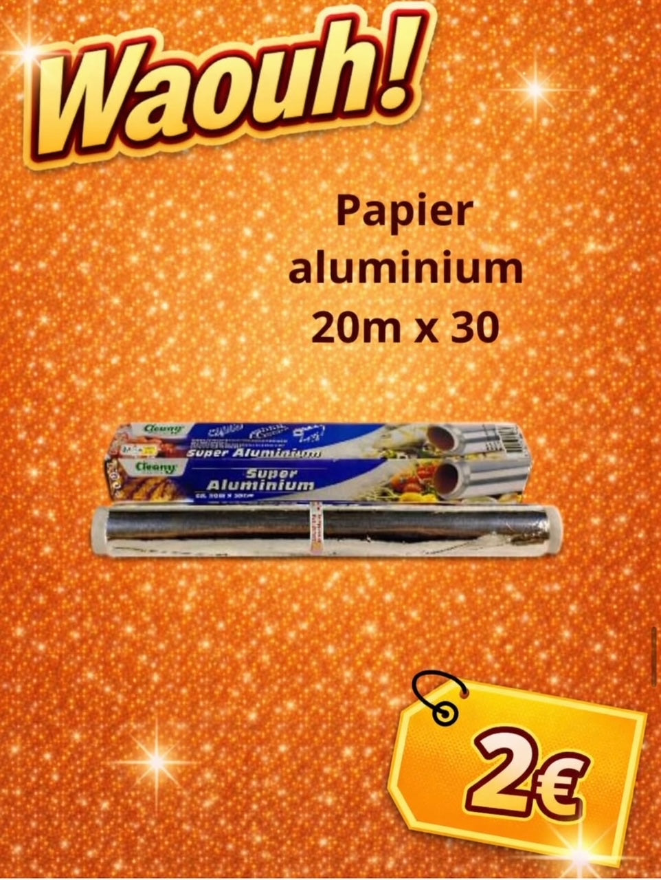 PAPIER ALUMINIUM 20mX30